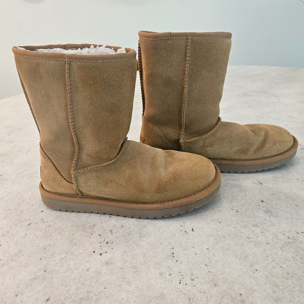 Koolaburra by UGG Womens Koola Short Sheepskin Boots Chestnut 1017090 US Size 6